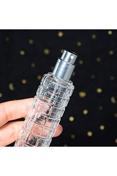 Choice1 زجاجة عطر أسطوانية الشكل بقاعدة سميكة، سعة 30 مل، مصنوعة من الفضة، مع...