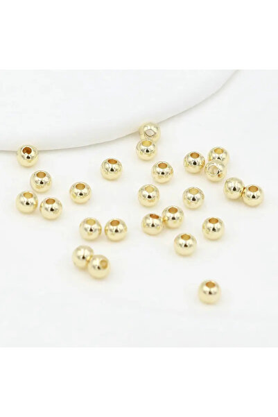 Choice5 3mm-100pcs 18K Gold Plated Real 18K Gold Plated Solid Brass Beads 2mm...