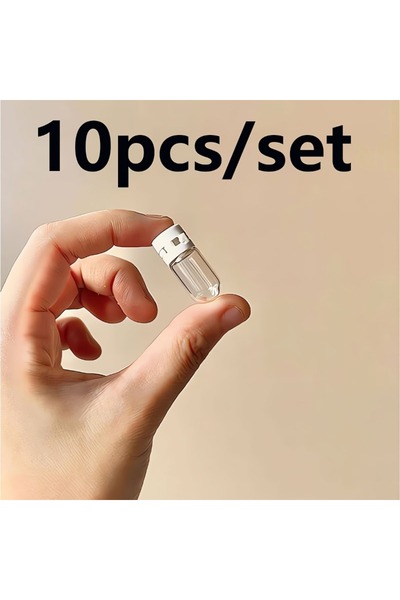 Choice عبوة زجاجية شفافة سعة 2 مل، 10 قطع، مانعة للتسرب، مناسبة للسفر، لمزيل ...