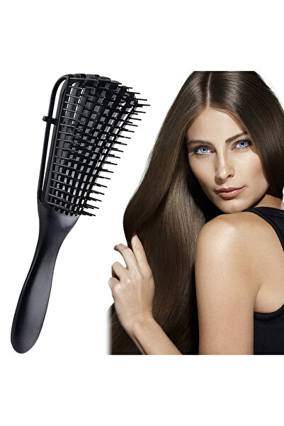 Choice فرشاة سوداء واحدة لتدليك فروة الرأس وفك تشابك الشعر، مضادة للكهرباء ال...