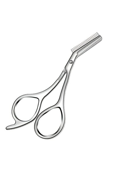 Choice Silvery Stainless Steel Eyebrow Scissors with Comb - Hypoallergenic On...