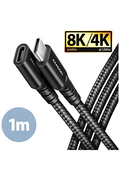 Axagon Cablu de date BUCM32-CF10AB, USB-C la USB-C 3.2 Gen 2, prelungitor, 1m...