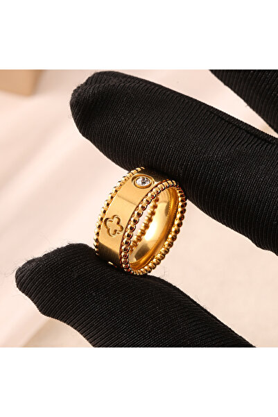 Choice طقم خواتم زاكول الذهبي اللون، 3 قطع، من الفولاذ المقاوم للصدأ، قابلة ل...