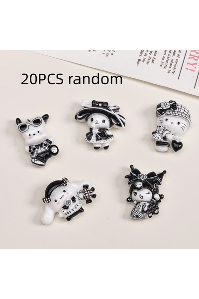 Choice1 20PCS random 20/100PCS Cartoon DIY Resin Accessories Accessories Blac...