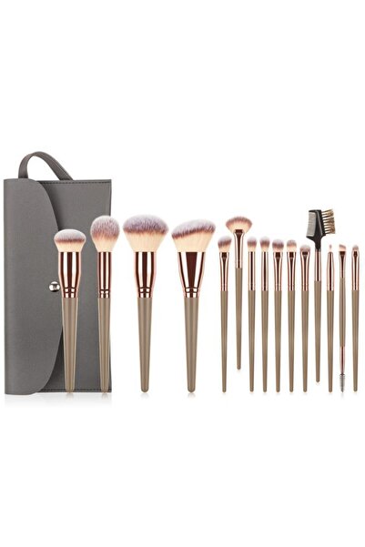 Choice7 15Pcs Gold-A Hot Champagne Makeup Brushes Set for Women Cosmetic Foun...