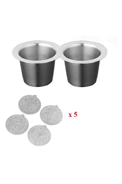 OEM Set capsule de cafea reutilizabile inox cu 20 capace aluminiu 37 mm, comp...