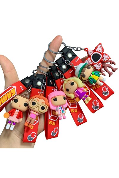 Choice 6PCS Stranger Style Keychains Backpack Decoration Party Gift Back to S...