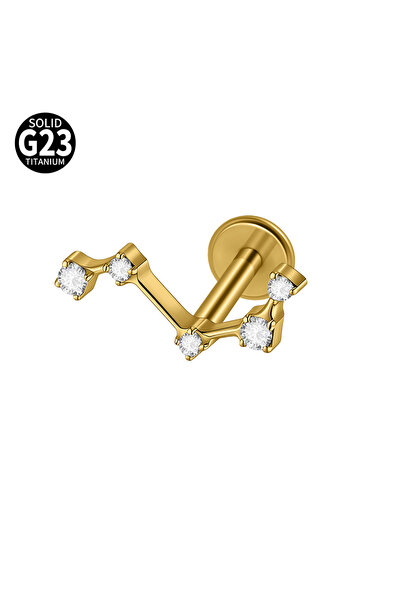 Choice مسمار شفاه من التيتانيوم G23، مقاس 1.2 × 8 مم، قطعة واحدة، تصميم عين ا...