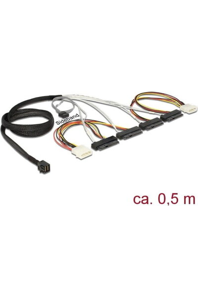DELOCK miniSASHD SSF8643> 4x SFF8639- 0,5m
