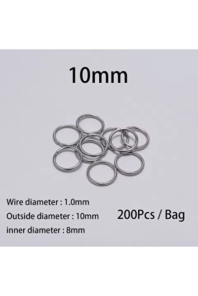 Choice 1x10 مم - 200 قطعة، 200 قطعة، حلقات وصل من الفولاذ المقاوم للصدأ، حلقا...