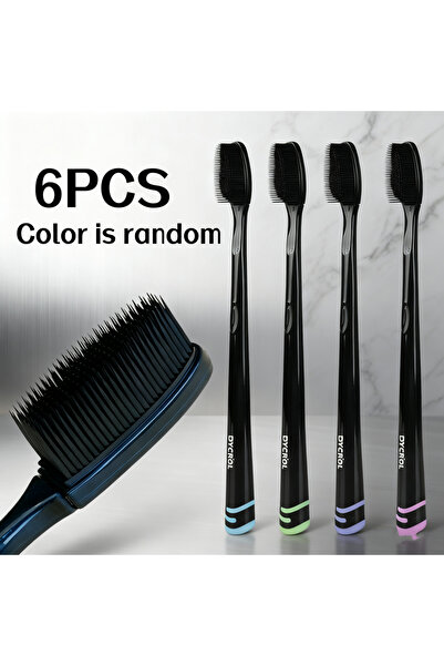 choice2 فرشاة أسنان منزلية مريحة، 6 قطع، 2/6/10 قطع، شعيرات سيليكون بألوان عش...