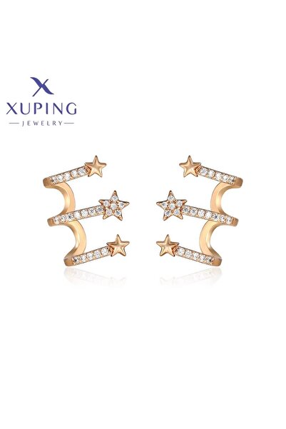 Choice أقراط مرصعة بالذهب الأبيض من Xuping Jewelry، بتصميم أنيق ورائع على شكل...