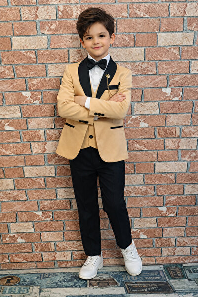 HAYTA Children's Suit Set with Vest and Shirt Milano Plus Mustard