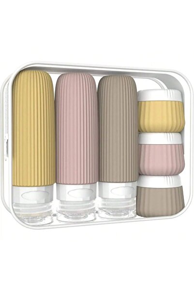 Choice مجموعة زجاجات سفر من أبريكوت، 6 زجاجات، مجموعة حاويات مستلزمات النظافة...