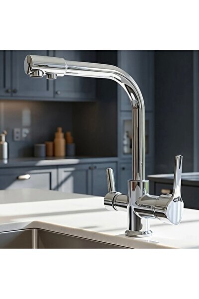 ESHOME 3 yollu arıtma bataryası musluğu sıcak soğuk su arıtma mix krom