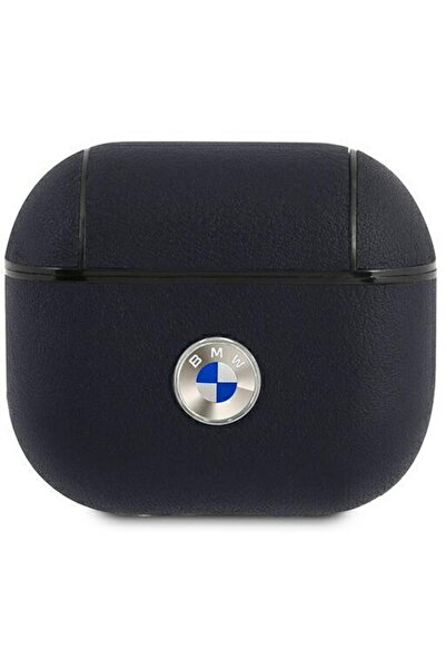BMW BMA3SSLNA AirPods 3 cover granatowy/navy Geniune Leather Silver Logo
