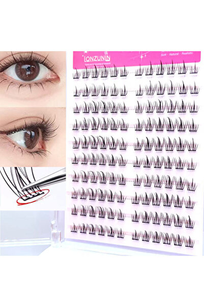 Choice كما هو موضح، رموش صناعية ذاتية اللصق قابلة لإعادة الاستخدام من لونزوني...