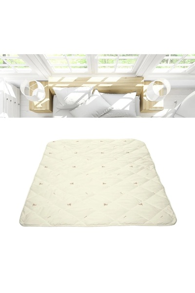 ALCANT Set Pilota 180×200 cm Lana Merino Crem + 2 Perne Microfibra 50×70 cm