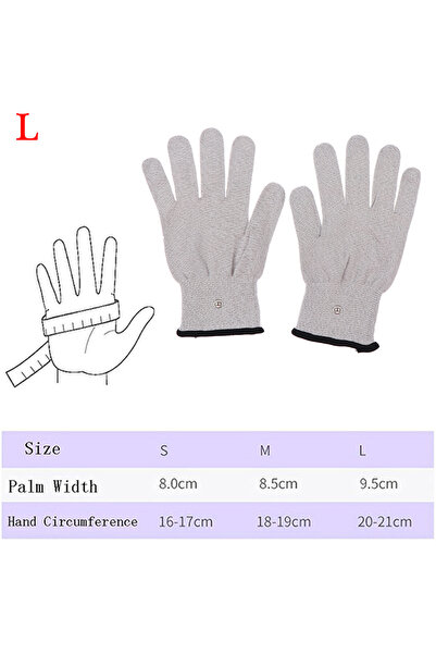 Choice1 قفازات تدليك (زوج واحد) مزودة بأقطاب كهربائية من ألياف الفضة الموصلة،...