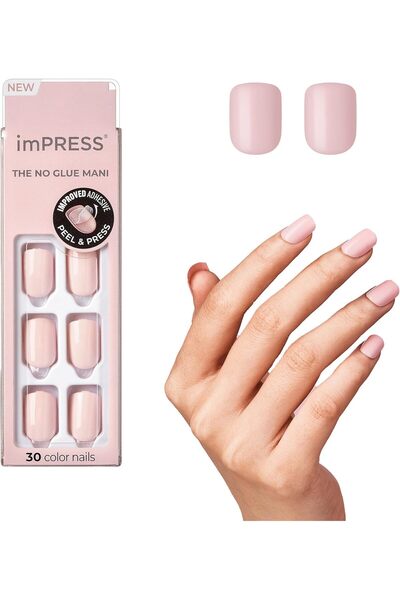 Impress Color Press On Manicure, Short Length, 'Pick Me Pink', Solid Matte Color