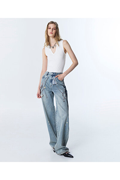 Twist GÖRSEL BASKILI JEAN PANTOLON
