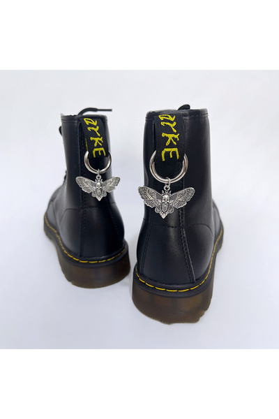 Choice مشبك حذاء معدني بتصميم قوطي على شكل سيف، لهب، ثعبان، نجمة خماسية، من م...