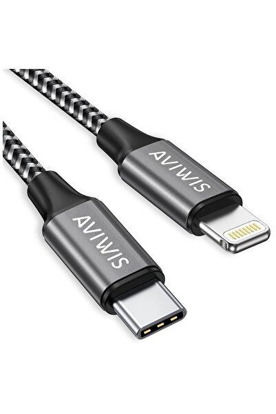 goobay cable Lightning textile grey / silver 2.0m - 49269