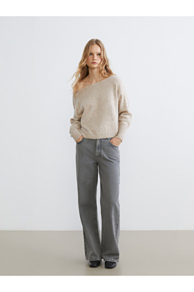 LC Waikiki بنطلون جينز نسائي واسع الساق