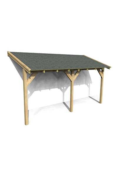 iAhşap Veranda Ahşap Pergole Sundurma Gölgelik Çatı membran Çardak Kamelya p1...