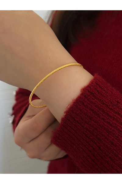 Kuyumcum 20 GR 22 AYAR ALTIN SİMLİ AJDA MODEL BİLEZİK (58-60-62-64-66-68 BEDEN)