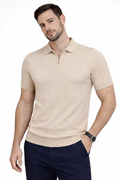 Castello erkek trşört polo yaka fermuarlı