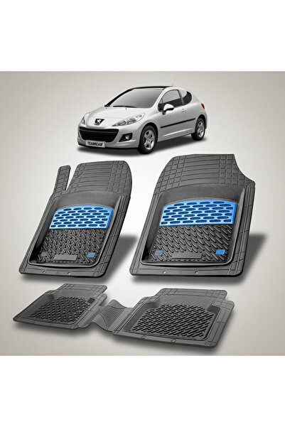 TEAMCAR Πατάκια δαπέδου τύπου δίσκου συμβατά με Peugeot 207 Hatchback (3θυρο ...