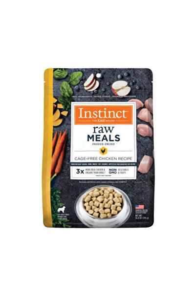 INSTINCT طعام جاف للكلاب من دجاج مجفف بالتجميد من إنتاج شركة Raw Meals، بنكهة...