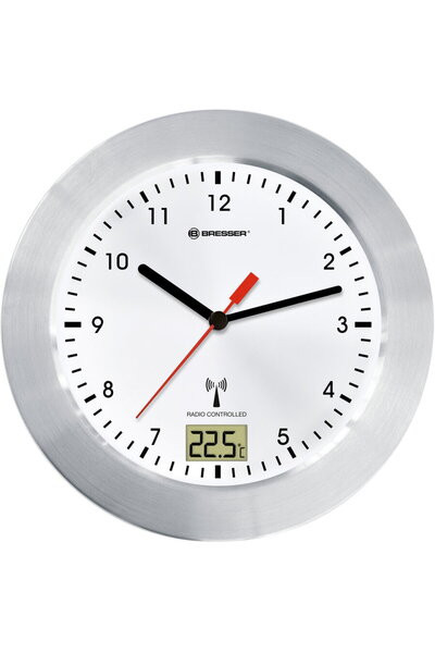 BRESSER Ceas de baie cu radio control MyTime Bath, alb