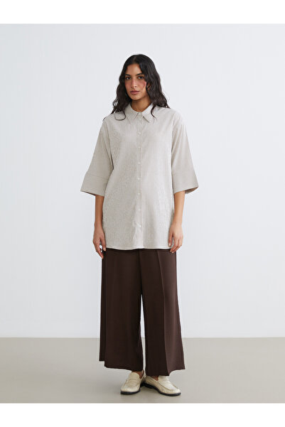 LC Waikiki Elastic Waist Wide Leg Women's Trousers
