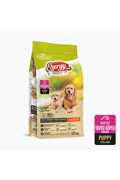 dog food energy Kuzu Etli Yavru Köpek Maması - 15 kg