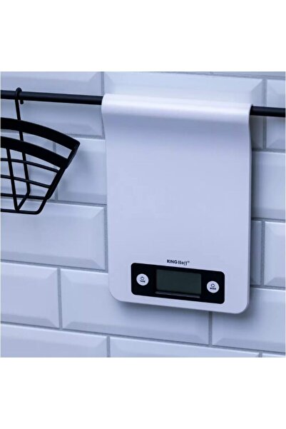 Kinghoff Kitchen scale, white, with hanger, 5 kg, Hinghoff