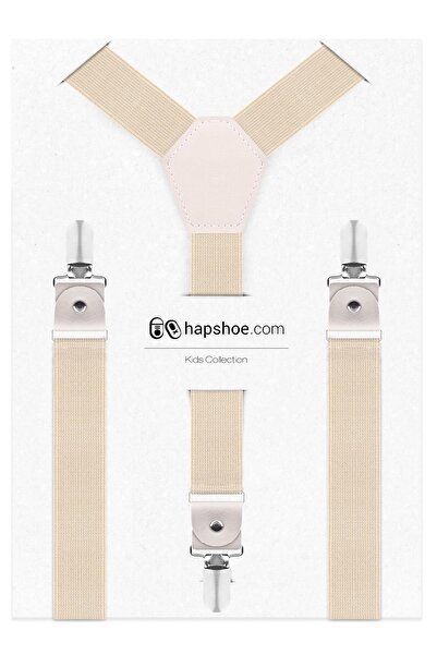 hapshoe Adjustable Clip-On Cream Children's Belt Trouser Strap