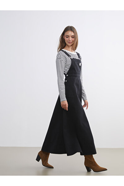 LC Waikiki جمبسوت جينز نسائي بياقة مربعة