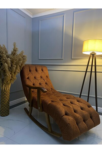 ZH HOME & OFFİCE Puffy Kumaş Kapitoneli Sallanan Dinlenme Koltuğu, Tv Koltuğu...