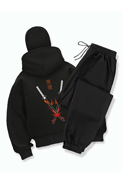EFFRENATU Kar Maskeli Ninja Unisex Sweatshirt Hırka 3iplik kalın polar