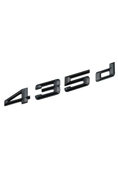 BMW Emblemă portbagaj spate 435d, neagră