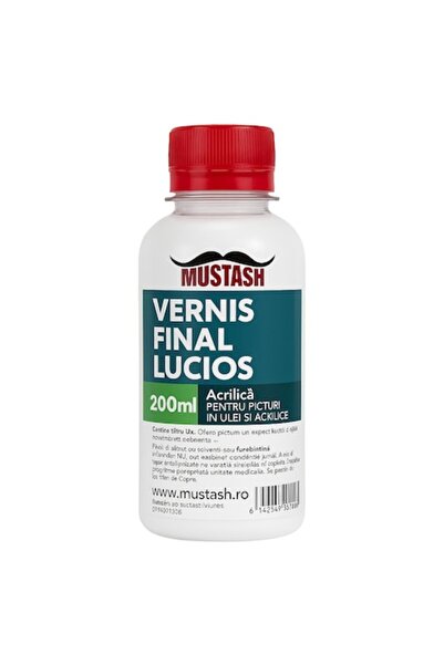 Mustash Vernis final lucios pentru picturi 200ml