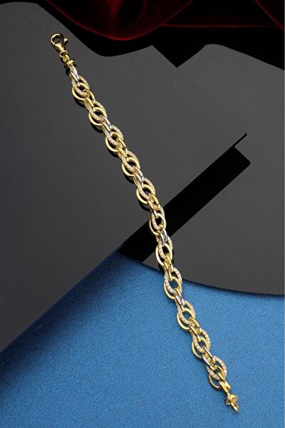 Innuendo Jewelry 925 Ayar Gümüş Altın Kaplama Hallow Bileklik