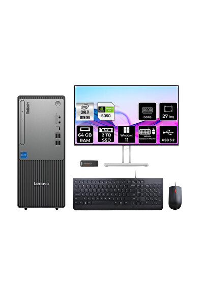 LENOVO ThinkCentre Neo 50T G5 i7 13700 64GB 2TB SSD RTX5050/8GB W11P Masaüstü...