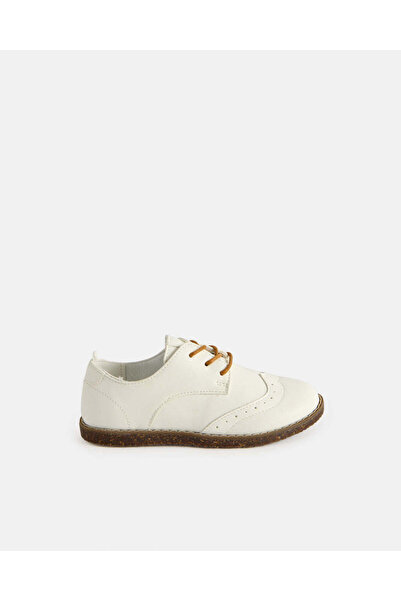 REDTAG Boys White Lace Up Brogue Shoes