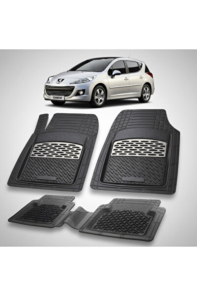 TEAMCAR Tray Type Mats Compatible Peugeot 207 SW (2009-2012)-Silver