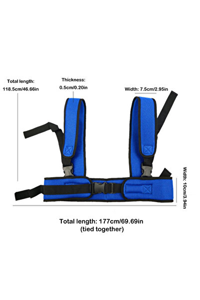 Choice حزام أمان واحد لمنع سقوط الكرسي المتحرك، مزود بأحزمة تثبيت للكتف، مناس...