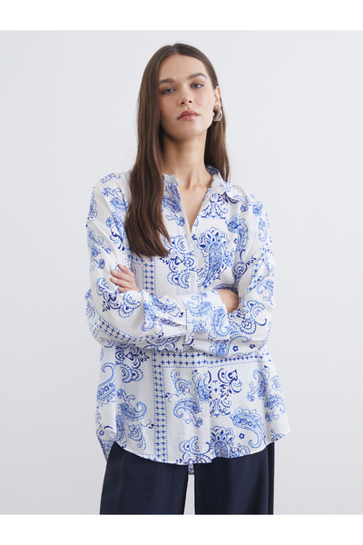 LC Waikiki Floral Oversized Women's Shirt
