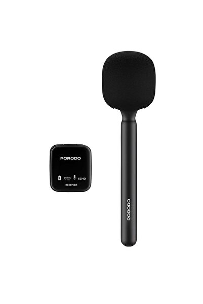 porodo Two-Device Connect Handheld Lavalier Microphone